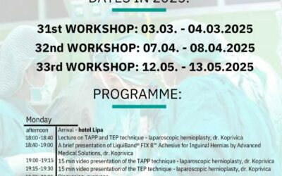 SURGICAL WORKSHOPS PROGRAMME 2025 SLOVENIA